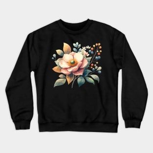 Retro Floral Bloom Crewneck Sweatshirt